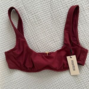 Montce Deep Red Bikini Top